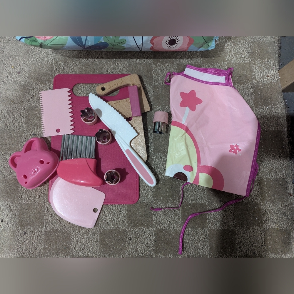 Pink Toddler Cutting Kitchen Set